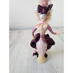 Vintage Elegance lady Victorian glass Italian ornament Xmas tree